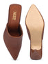 GNIST Pointed Mule Tan Stiletto Heel